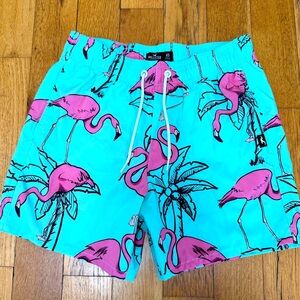 HOLLISTER men’s flamingo swim trunks! Size XS